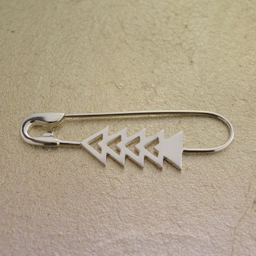 Silver Triangles Pin