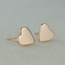 Rose Gold Heart Earrings