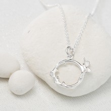 Silver Butterfly Ring Necklace