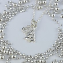 Personalised Silver Christmas Tree Necklace
