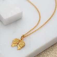 Small Gold Angel Wings Necklace
