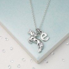 Personalised Silver Unicorn Necklace