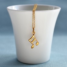 Gold Music Note Necklace