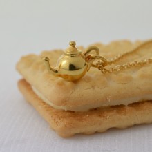 Gold Teapot Necklace