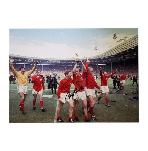 Sir Bobby Charlton Signed England Photo: 1966 World Cup Winner