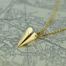 Gold Paper Plane Necklace
