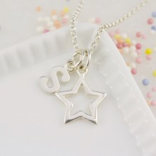 Silver Open Star Necklace