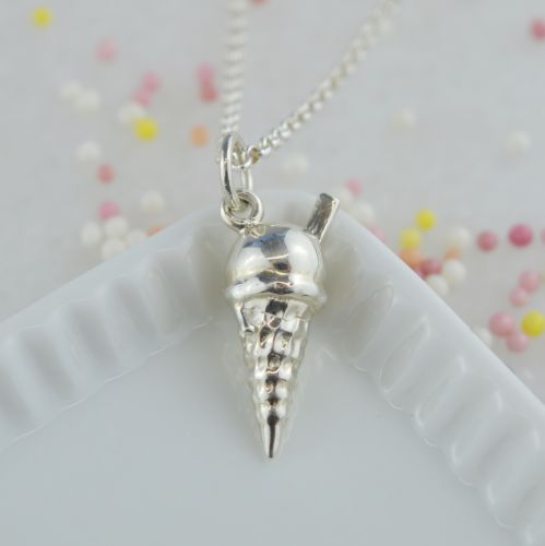 Silver Ice Cream Necklace