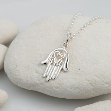 Silver Fatima Hand Necklace