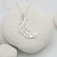 Silver Feather Necklace (large)