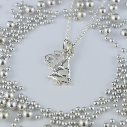 Personalised Silver Christmas Tree Necklace