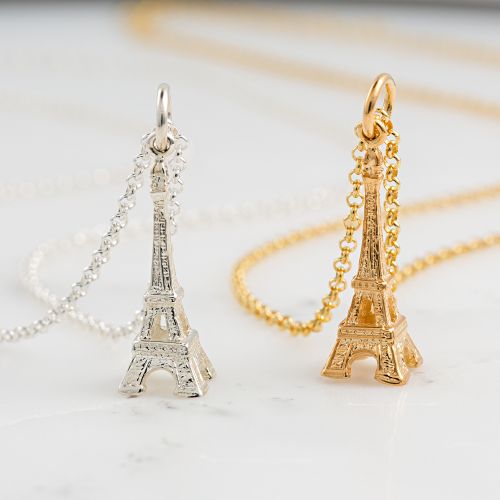 Personalised Gold Eiffel Tower Necklace