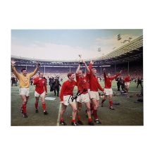 Sir Bobby Charlton Signed England Photo: 1966 World Cup Winner